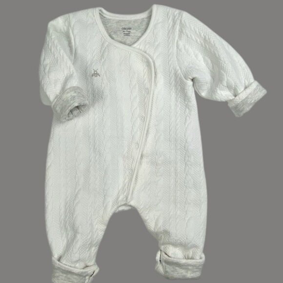 Obaibi Quilted Cable Pattern Lined Jumpsuit size 9 Months - Picture 5 of 13